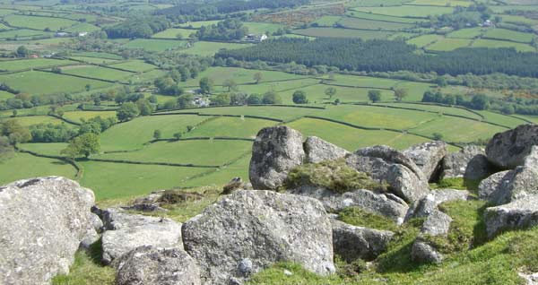 View of Farm from nearby Tor